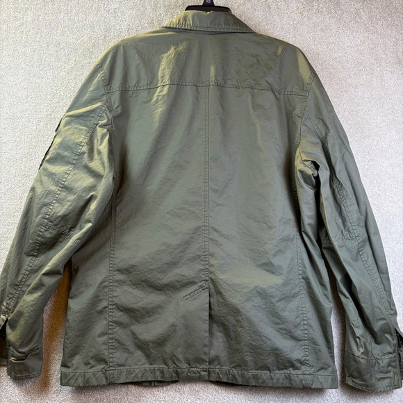 Banana Republic Field Jacket Mens Large Green Military Utility Chore Coat - Picture 2 of 7